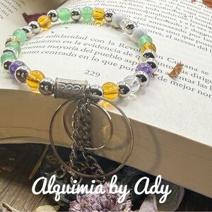 Alquimia Vibrant Beaded gemstones Bracelet with Silver Accents